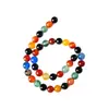 Cuentas Redondas de Ágata Natural Multicolor de Cristal Kankan, Cuentas Sueltas de Ágata de Colores, Tiras Largas de Ágata Semiacabadas para Joyería Hecha a Mano DIY