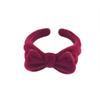 Anillo de Lazo para Mujer, Felpa Azul Klein y Rojo, Anillo Abierto Ajustable de Pareja, Anillo de Cola Femenino, Estilo de Pareja