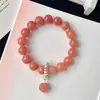 [nuevo] pulsera de bodhi flor flotante de bayas diseño de círculo único alrededor del dedo suave para hombres y mujeres pulsera de juego de palabras cuentas al por mayor