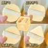 Jiao Bosi JONBOS galleta de mantequilla borla para polvo cojín de aire de doble uso húmedo y seco polvo no comestible pastel de polvo suelto líquido para base huevo de belleza