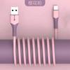 Cabo de Dados de Silicone Líquido com Lâmpada Cabo de Carregamento MicroUSB Android para Celular Huawei VIVO Xiaomi OPPO