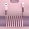 Cable de Datos de Silicona Líquida con Lámpara Cable de Carga MicroUSB Android para Teléfono Móvil Huawei VIVO Xiaomi OPPO