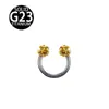 Titanio G23 Shambhala bola completa de diamantes sobre cerrado aro para labio tabique nasal C Barra joyería para piercing corporal fábrica en stock venta al por mayor
