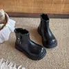Botas Infantis 2026 Chegada Nova Outono Botas de Cano Curto Infantis Botas de Couro para Bebês Botas Infantis Estilo Coreano para Meninas Sapatos de Pequena Princesa