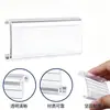 Suporte de Etiqueta de Preço Estilo Cartão para Prateleira de Metal com Fio Transparente Cesta de Armazenamento Inserto Etiqueta de Plástico