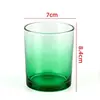 Taza de Vela de Aromaterapia de Fábrica Contenedor de Vela de Vidrio de Color Adornos Decorativos Románticos para Interiores Taza de Portavelas Casera para Bricolaje