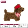 Parches Bordados de Perro Salchicha de Toalla en Stock, Parches Bordados de Gato y Perro de Dibujos Animados, Parches Decorativos para Accesorios de Ropa Transfronterizos