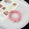 Anillo para el cabello de lazo crema japonés rosa dulce linda niña corazón princesa intestino grueso anillo para el cabello accesorios para el cabello