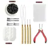 Juego de Pinzas para Extensiones de Cabello, Herramientas Especializadas para Extensiones de Cabello, Pinzas, Ganchillos, Kit de Pelucas, Juego de Peluca con Extensiones de Cabello, Juego de Anillos de Silicona