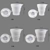 Contenedor de Herramientas DIY Taza Medidora Vela Yeso Taza para Pegamento Conveniente Taza Plegable de Silicona Molde Taza de Silicona