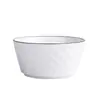 Tigelas de Arroz, Tigelas para Macarrão, Tigelas Grandes para Sopa, Louças de Cerâmica de Aparência Sofisticada, Tigelas e Pratos Domésticos de Combinação Livre, Cor Sob Esmalte Atacado