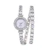 Reloj de Pulsera para Mujer de Moda Transfronterizo Nuevo Estilo Incrustado de Diamantes Lleno de Diamantes y Circonitas Pulsera Envuelto Venta al por Mayor de Comercio Exterior