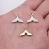 16X17Mm 1g Pulseira Colar Brincos Pingente Cauda de Baleia Óleo Pingado Cauda de Peixe Par Liga Acessórios de Joias Atacado