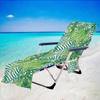 Nova capa para cadeira de praia com impressão digital 3D, toalha reclinável de microfibra, bolsa para toalha de praia, série de folhas, peça única
