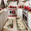 Decoración Navideña de Amazon Combinación de Felpudo para Cocina Festivo Árbol de Navidad Puerta de Entrada Felpudo Antideslizante Se Puede Etiquetar