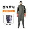 Nova calça de água de rótula dupla de corpo inteiro calças de wading espessas calças de água de pesca roupas de pesca de corpo inteiro uma peça calças de água garfo de couro
