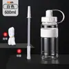 Botella de Agua Grande de Plástico Resistente a Altas Temperaturas, Taza Deportiva Portátil para Exteriores, Botella Espacial con Popote Resistente a Altas Temperaturas