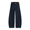 Calça Wide Leg Nova de Outono com Design Elegante de Fenda e Jeans Casuais Fluídos da Nanxia