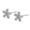 Brincos de Flor de Diamante em Prata de Lei S925 Joias Elegantes Tendência Estilosa Pregos para Cartilagem da Orelha Versátil Acessórios de Brincos de Pétalas para Mulheres