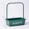 Cesta de Flores al por Mayor para el Festival Qingming Plástico Barrido de Tumbas Plástico Portátil Cesta de Flores Conmemorativa