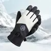 Guantes Calientes de Invierno para Hombre, Motocicleta, Bicicleta Eléctrica, Riding, Forro Grueso de Felpa, Cortavientos, Resistentes al Frío, Impermeables, Guantes de Esquí para Mujer