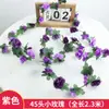 Cipó Artificial de Rosas Transfronteiriço com 45 Flores, Tiras de Flores de Seda Bicolores, Cipó de Peônia para Esconder Imperfeições, Decoração de Teto para Ar Condicionado