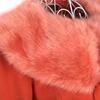 Leche de Papaya Otoño e Invierno Nuevo Abrigo de Lana Grueso Cálido de Color Sólido Estilo Coreano para Mujer de Solapa con Botonadura Sencilla a la Moda
