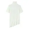 Z Estilo Europeu e Americano Transfronteiriço 2026 Nova Moda Elegante Roupas Femininas Atacado Camiseta Assimétrica de Gola Alta Três Cores 5578001