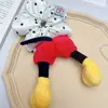 Punto de Ola Flor Mickey Círculo de Pelo del Trasero Bucle Intestinal Grande Bola de Peluche Linda Cabeza de Bola Princesa en apuros Cuerda para el Cabello Accesorios para el Cabello para Mujeres