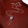 Colar com pingente de estrela e lua em zircônia, toque de luxo leve e de alta qualidade, corrente para clavícula, simples, estiloso, versátil, acessório de nicho