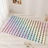 Tapete de drenaje cuadrado perforado para regadera, tapete antideslizante para pies de niños, tapete de piso de PVC específico para ducha de baño, resistente a la suciedad, separador de agua