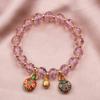 Pulsera de Cristal Gris Fragante que Brilla en la Oscuridad para Mujer, Más de Diez y Tesoros, Cuentas de Transferencia Financiera de Bestia Traga Oro, Lote de Joyería de Puesto de Lugar Escénico de Templo