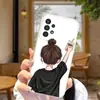 Adequado para capa de celular Samsung S26 Ultra, capa protetora A57, capa traseira macia de TPU S24 garota do chá de leite, S25 PLUS