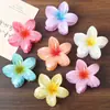 Pinza de Garra de Plumeria Transfronteriza de 8 cm con Broche de Flor de Caramelo de Diamante Simulado, Nuevo Estilo con Accesorio para el Cabello de Flor de Bauhinia con Pedrería para la Parte Posterior de la Cabeza