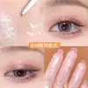 Helen Beauty Pluma de Gusano de Seda Color Ultra-Fina Doble Propósito Sombra Iluminadora Natural Pluma de Gel para Delineador de Ojos con Brillo Fino Adecuada para Principiantes