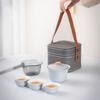 Set de Té de Cerámica Portátil para Viaje Montado en Coche para Exteriores Rápido Una Olla Dos Cuatro Tazas Regalo de Negocios Evento Venta al por Mayor