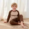 Venta de liquidación: Conjunto de ropa interior térmica de algodón puro para niños para otoño e invierno, ropa de estar unisex para bebé, tops y pantalones de otoño, pijamas para niños