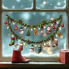 Calcetines de Navidad Cesta Colgante Pegatina de Vidrio Sala de Estar Balcón Ventana Decoración Festiva Pegatina Estática PVC Ambiente Hombre de Jengibre