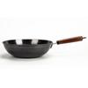 Wok King Kong Negro Gas Hierro Nitrógeno Acero al Carbono Antiadherente Sin Recubrimiento Mango de Hierro Universal para Cocina de Inducción Gas