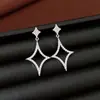 Brincos de franja com pingente redondo de zircônia e agulha de prata, estilo vintage de luxo leve e de alta qualidade, brincos versáteis elegantes e modernos
