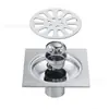 Ralo de piso espessado em aço inoxidável com núcleo desodorizador de cobre, vedação de água profunda de 6 mm, ralo de piso desodorizador, ralo de piso para banheiro e varanda, aço inoxidável
