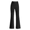 Calça flare soltinha e estilosa, novo modelo outono e inverno 2026, espessa, quente, forrada com fleece, calça longa casual de corte amplo