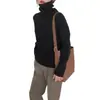 Suéter gola alta feminino para outono e inverno de 2025, casual e macio, de corte solto, com gola alta sobreposta, blusa de base em tricô