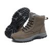 Zapatos de senderismo Amazon para hombre, talla 48 transfronteriza, forrados de lana cálida, botas de nieve para exteriores para esquí, invierno, zapatos de algodón de caña alta