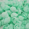 Flor de Rosa de Cabeza de 3.5cm de Espuma de Polietileno Flor Artificial Decoración de Boda Accesorios para Cajas de Dulces de Boda Accesorios para Guirnaldas