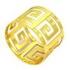 Anillo de servilleta dorado con personaje trasero simple transfronterizo, metal hueco, adornos para mesa de boda, anillo para boca