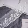 Accesorios de prendas de malla con bordado blanco animal pez encaje diy falda decorada a mano escote ancho 8CM