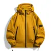 Cortavientos de Color Sólido con Hombros Caídos Ligeramente Holgado Diseño Simple con Logo Pequeño Chaqueta Ligera Resistente al Viento Casual para Viajes Diarios Salidas