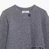 Novedad Primavera 2026 Ropa Femenina Transfronteriza Europea y Americana Moda Callejera Elegante Chaqueta de Punto con Puños Abiertos W03 7069