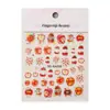Belleza Total Transfronterizo Nuevo Pegatina para Uñas Artísticas Estampada 5D Mordisco Manzana Fuegos Artificiales Corazón de Manzana Pegatina para Uñas Artísticas